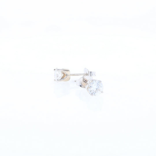 Moissanite Solitaire Stud Earrings