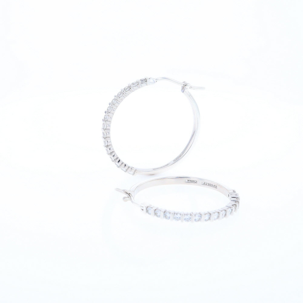 Cubic Zirconia Hoop Earrings