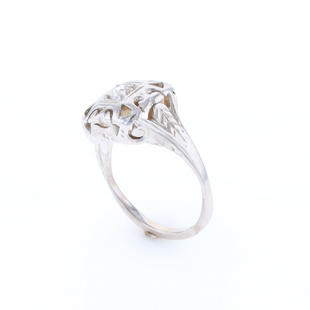 Vintage Square Top Diamond Ring