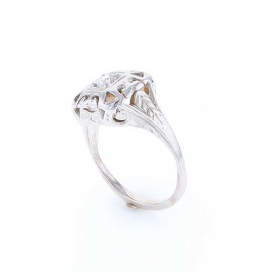 Vintage Square Top Diamond Ring