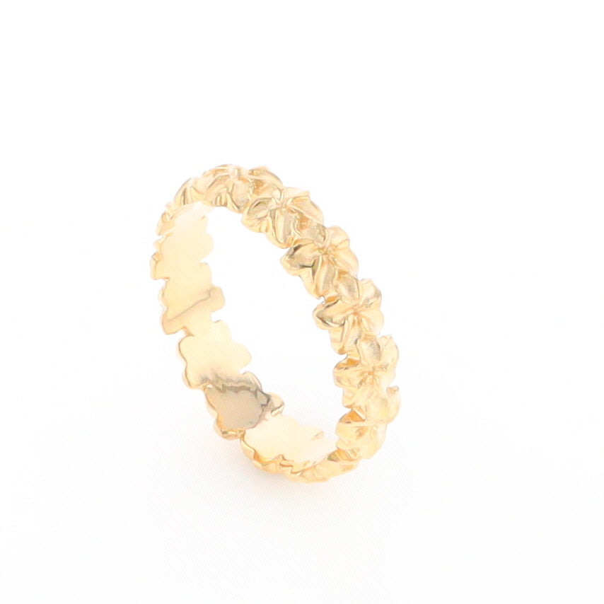 Gold Flower Eternity Ring