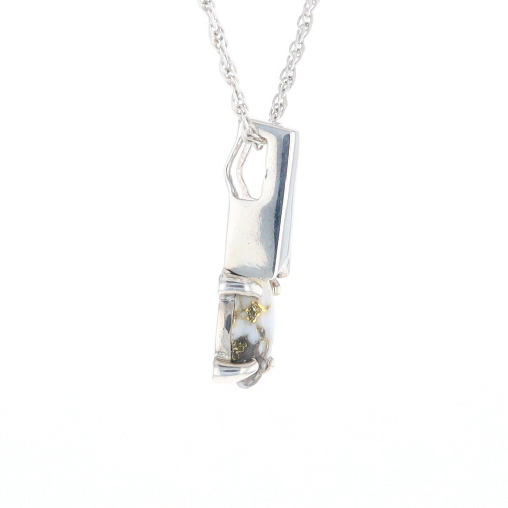 Gold Quartz Cabochon Pendant
