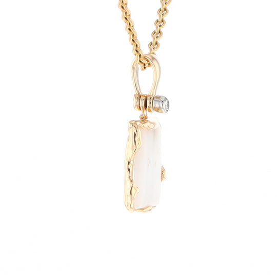 Gold Quartz Freeform Pendant (G2)