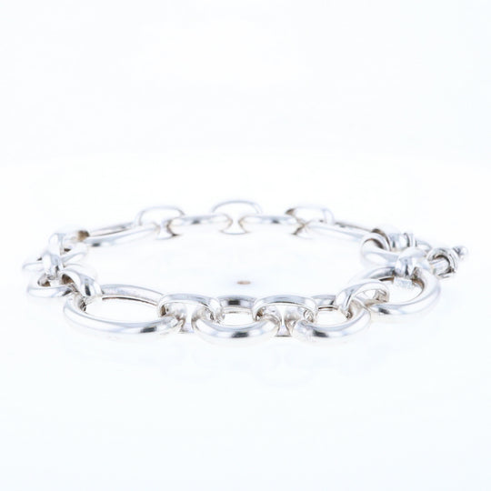 Sterling Silver Open Cable Link Bracelet