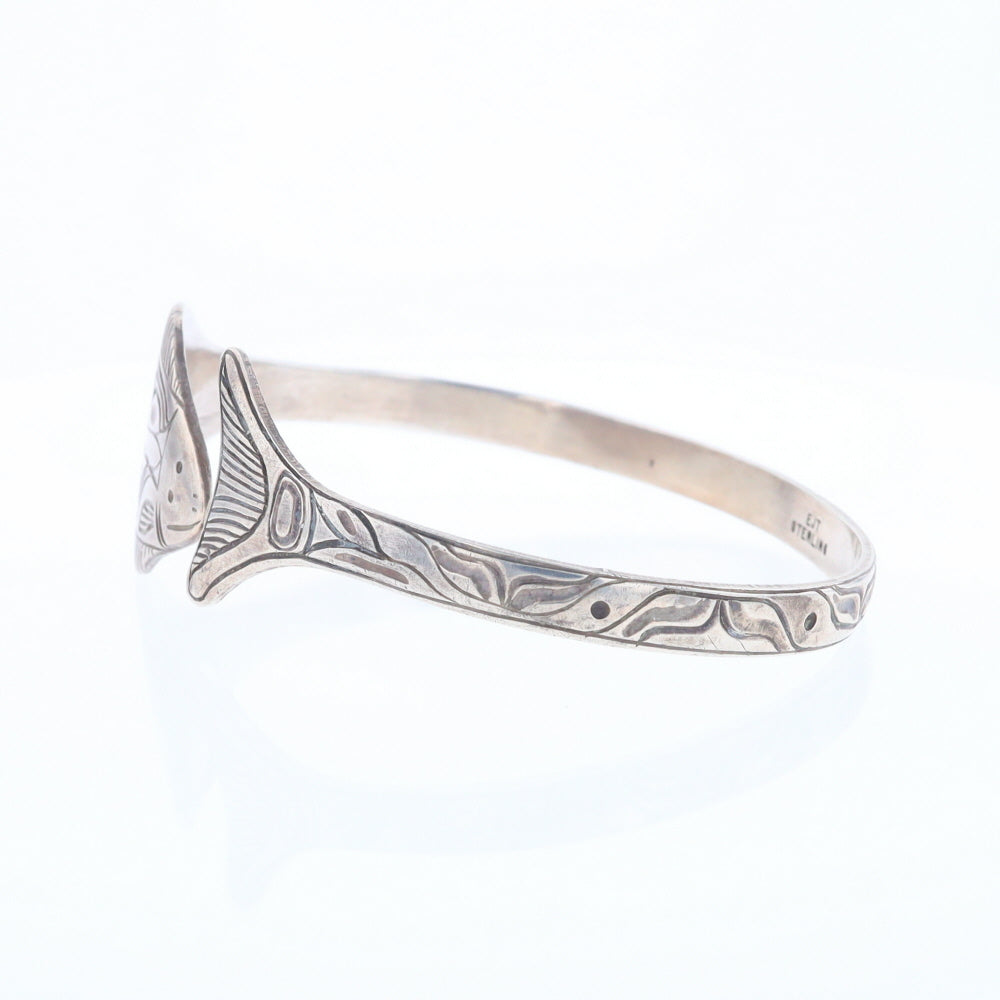 Halibut Fish Engraved Cuff Bracelet