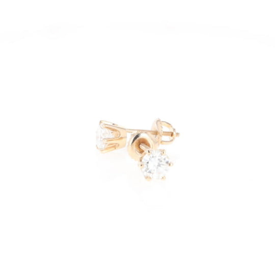 1.1ct 6-Prong Round Diamond Solitaire Studs