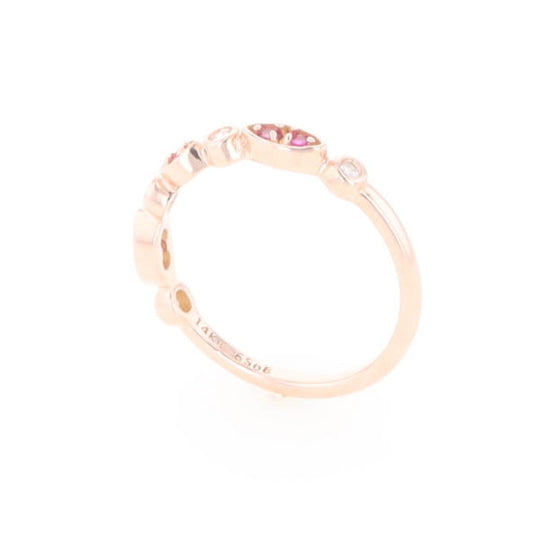 Pink Sapphire Simply Vintage Wedding Band