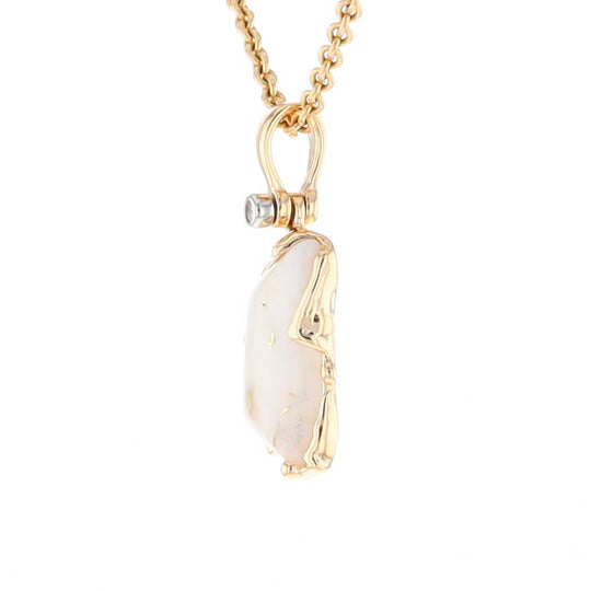 Gold Quartz Freeform Pendant  (G2)