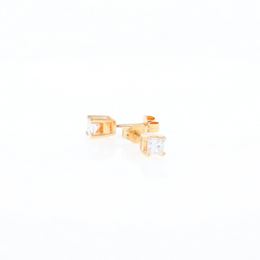 0.48ctw Princess Cut Diamond Studs