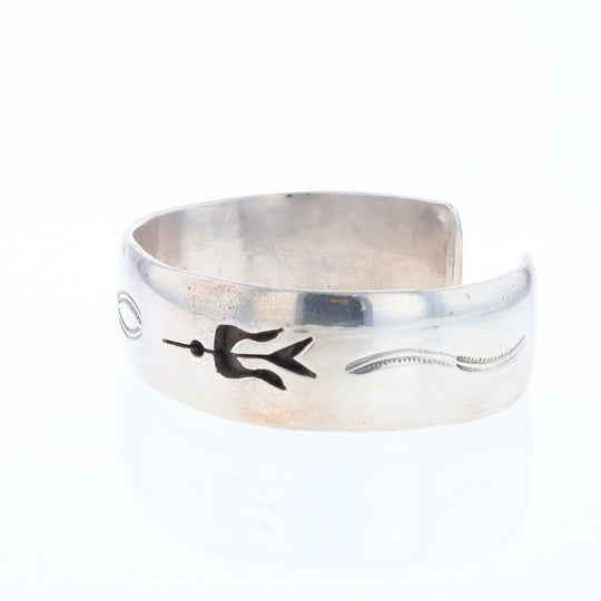 Native Silver Bird Cuff Bracelet