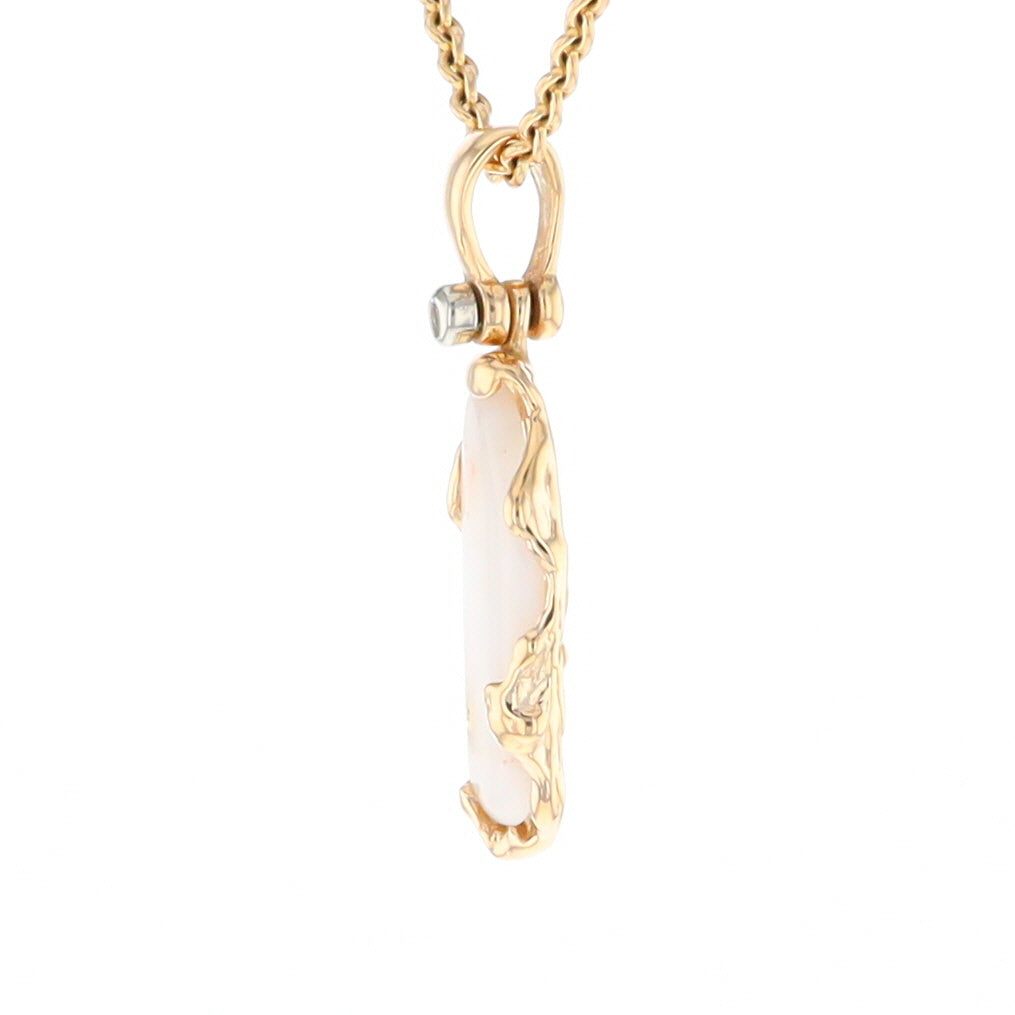 Gold Quartz Freeform Pendant (G2)