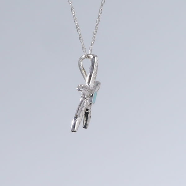 Opal Pendant Inlaid Realistic Star Fish Design