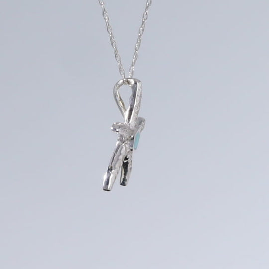 Opal Pendant Inlaid Realistic Star Fish Design