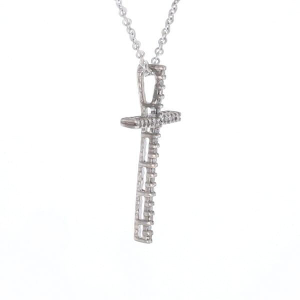 Thin Diamond Cross Necklace