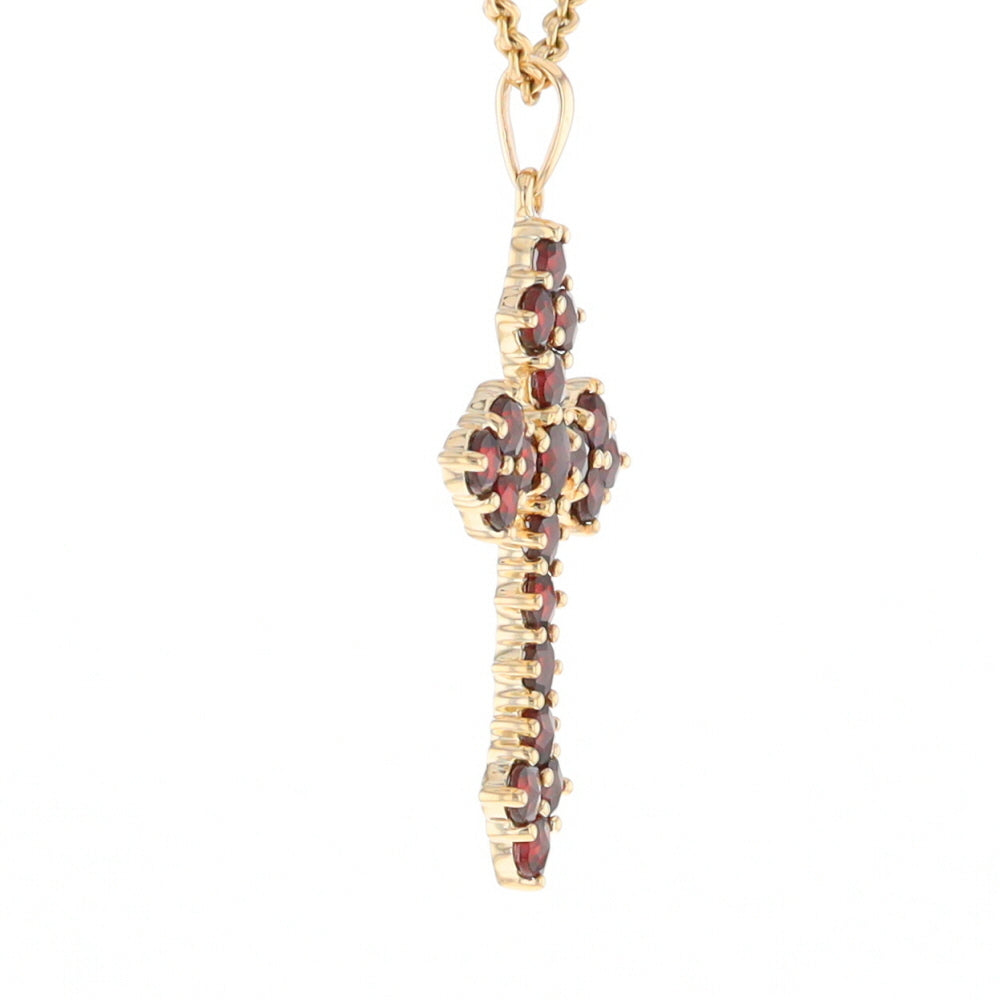 Vintage Garnet Cluster Cross