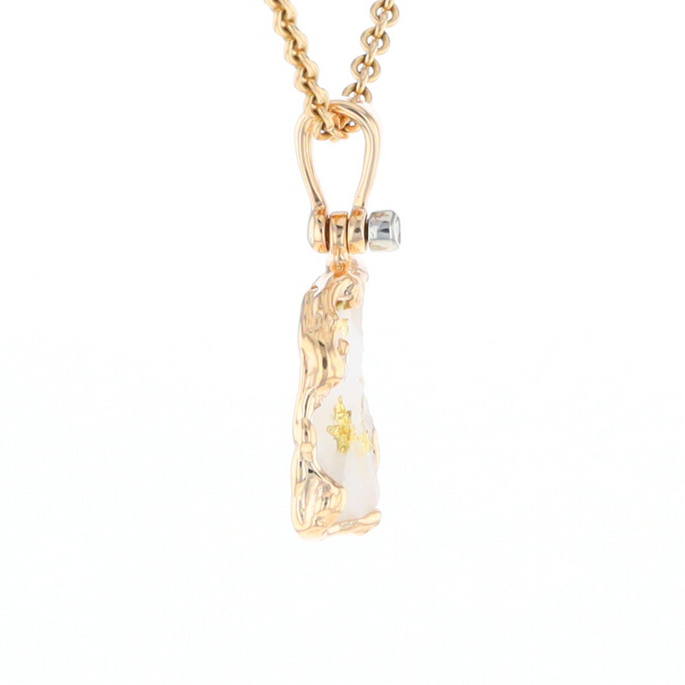 Rough Gold Quartz Freeform pendant