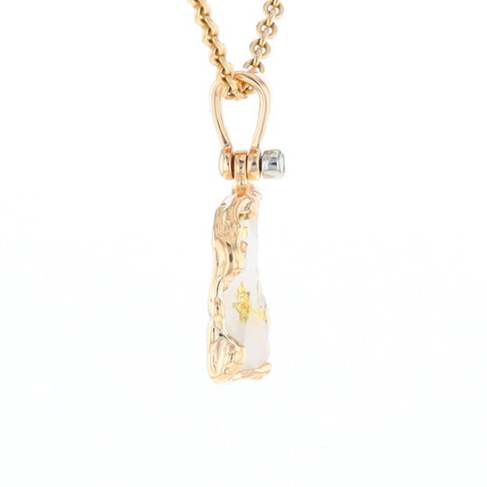 Rough Gold Quartz Freeform pendant