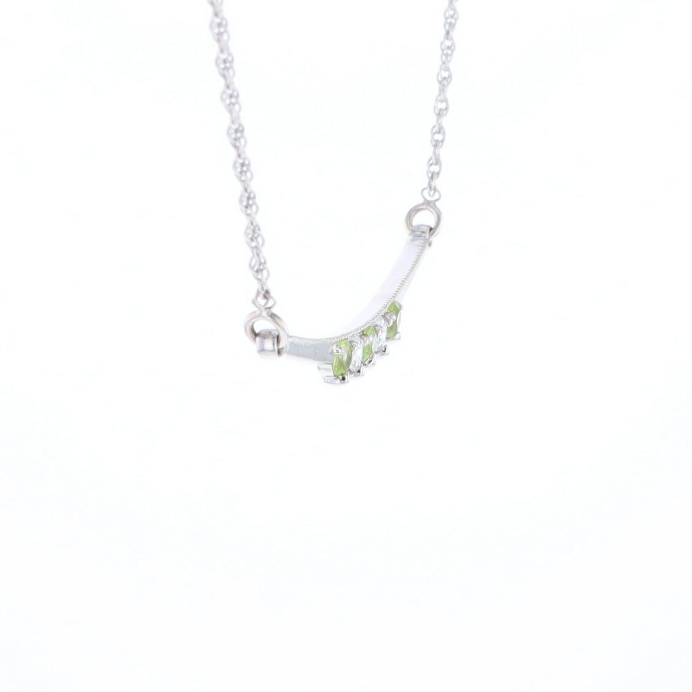 Peridot & Diamond Mother's Necklace