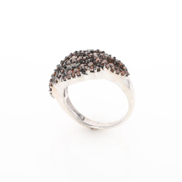 Knot Cluster Orange Diamond Ring