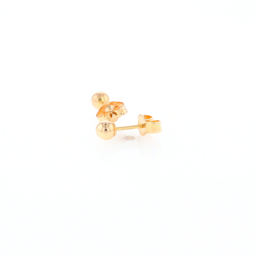 Gold Ball Stud Earrings