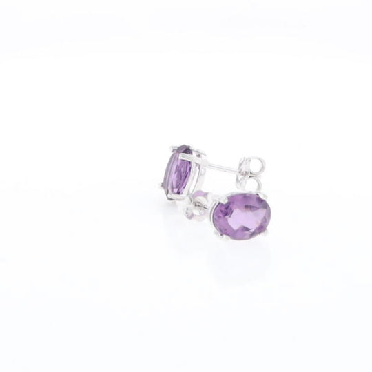 Amethyst Stud Earrings