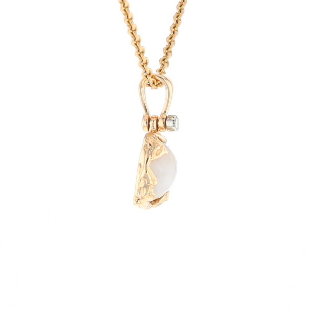 Gold Quartz Freeform Pendant - G1