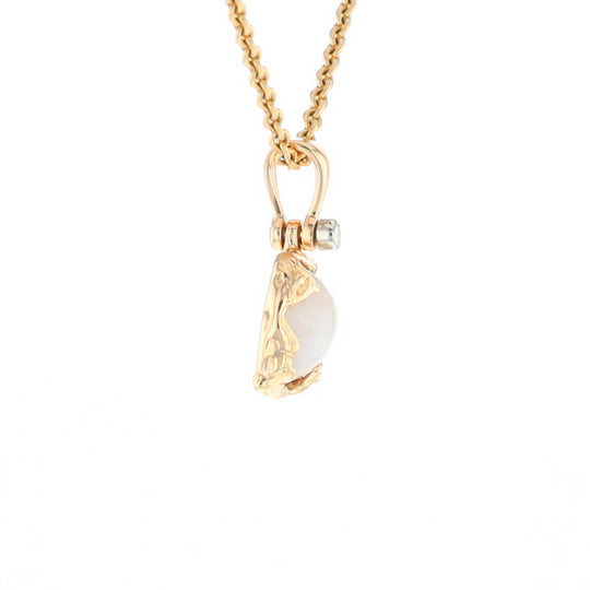 Gold Quartz Freeform Pendant - G1