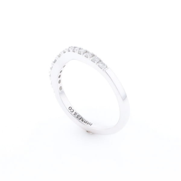 Diamond Contour Wedding Band