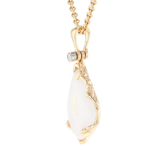 Gold Quartz Freeform Pendant (G2)