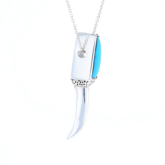 Turquoise Talon Inlaid Pendant