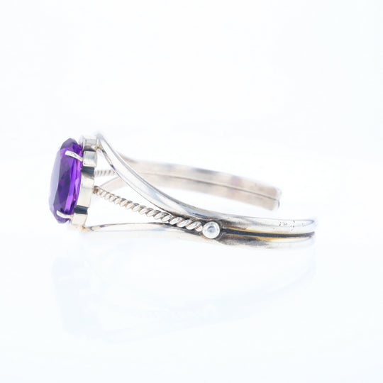 Twisted Amethyst Cuff Bracelet