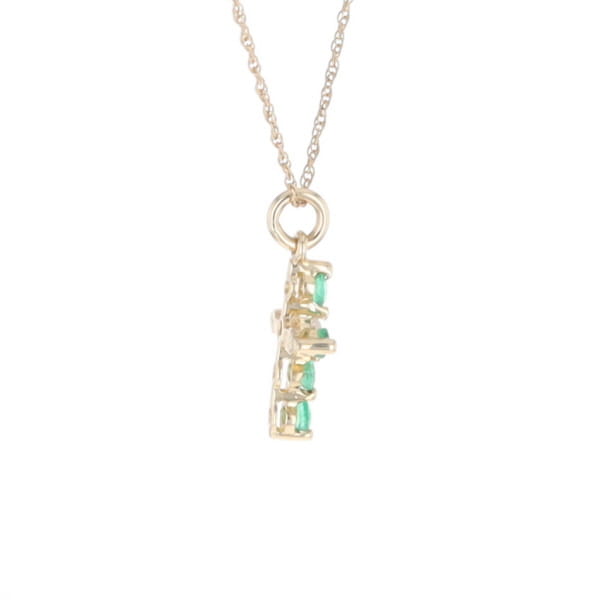 Small Emerald Cross Pendant