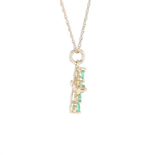 Small Emerald Cross Pendant