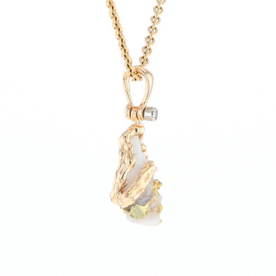 Rough Gold quartz Freeform Pendant