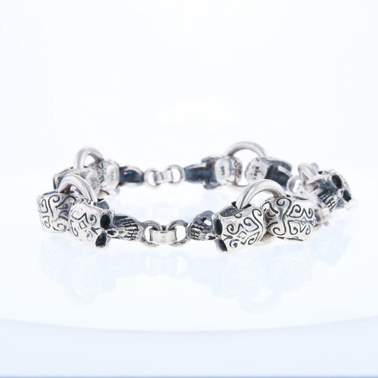 Silver Skull Bracelet