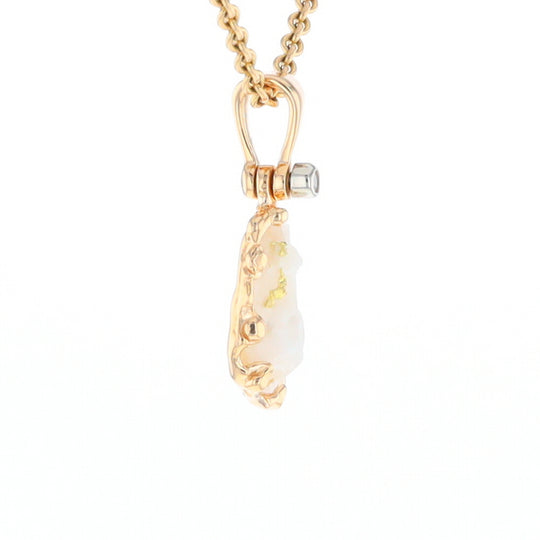 Rough Gold Quartz Freeform Pendant