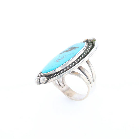 Long Oval Turquoise Ring