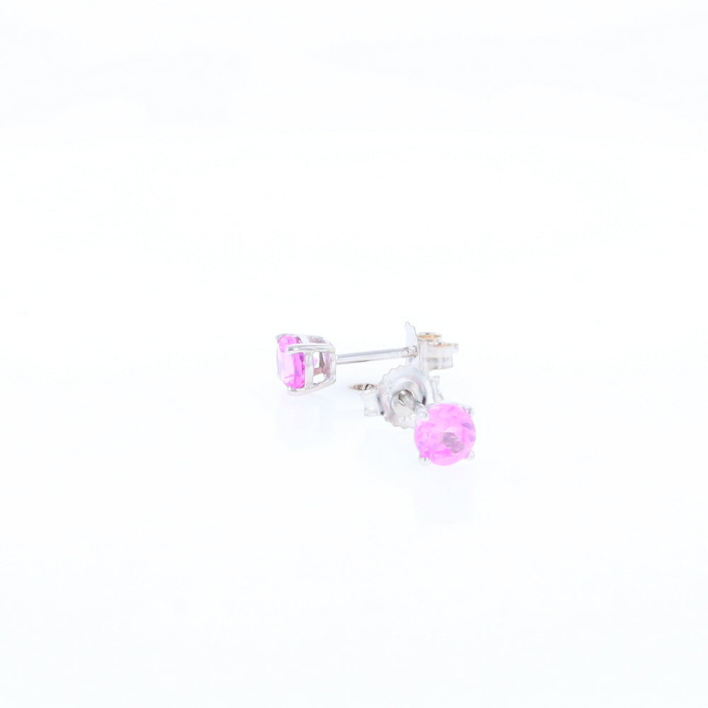 Pink Sapphire Stud Earrings
