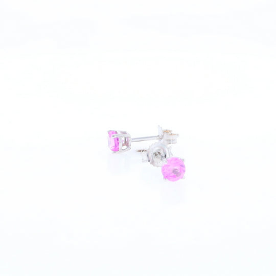 Pink Sapphire Stud Earrings