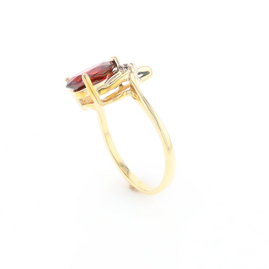 Pear Garnet Ring