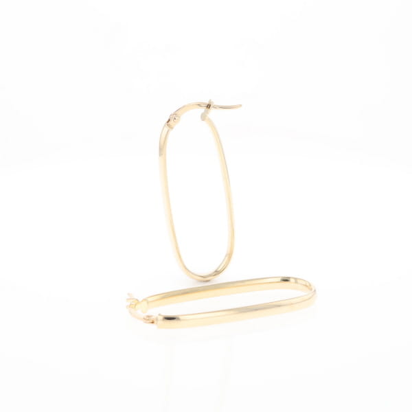Flat Saddleback Hoop Earrings