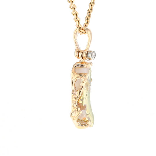 Gold Quartz Freeform Pendant (G2)