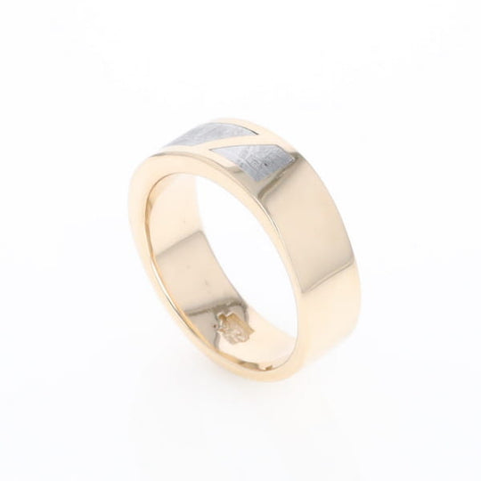 Meteorite Ring, 3 Section Inlaid Design