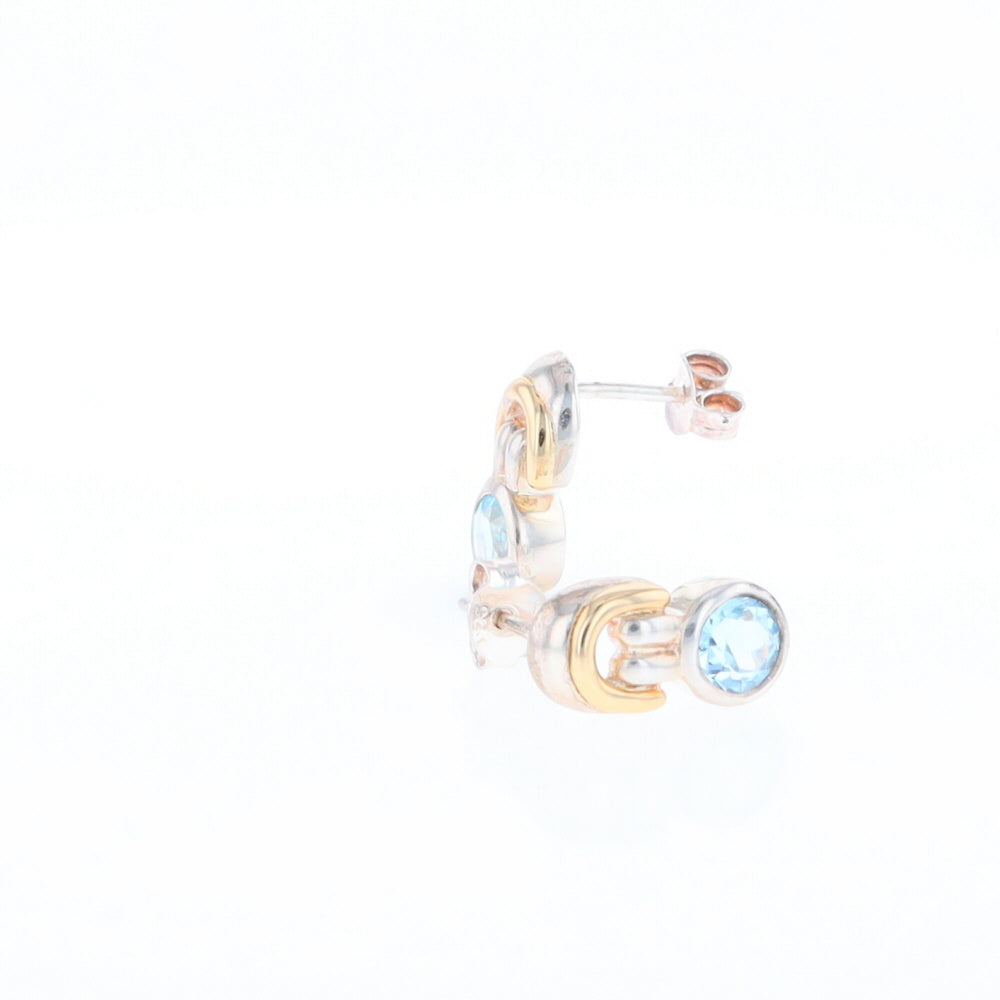 Blue Topaz Stud Earrings