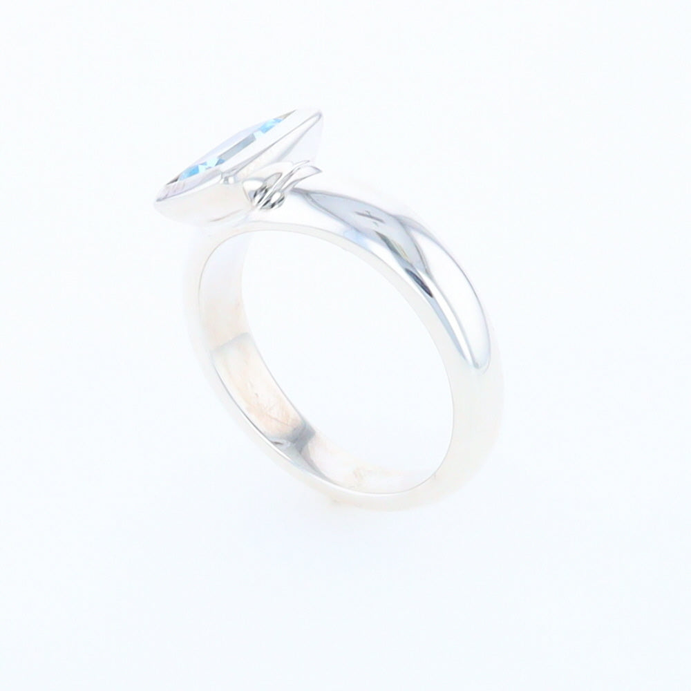 Bezel Blue Topaz Ring