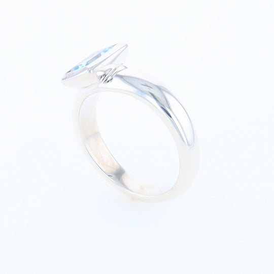 Bezel Blue Topaz Ring