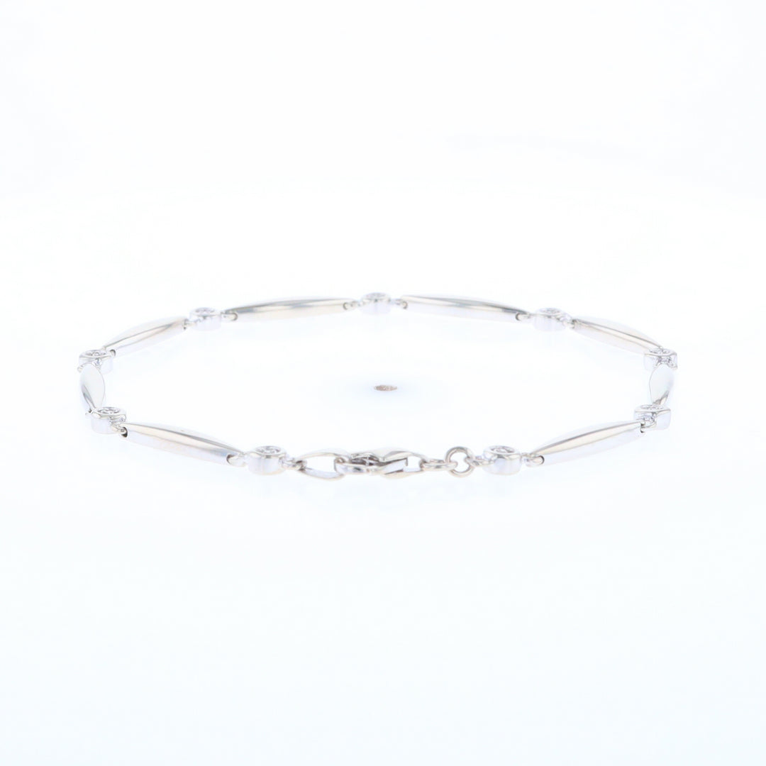 Elongated Link Diamond Bracelet