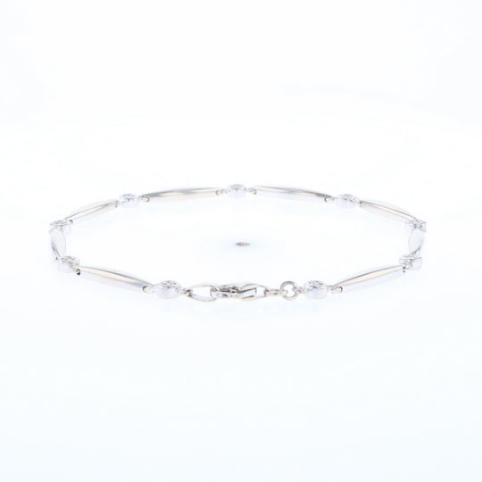 Elongated Link Diamond Bracelet