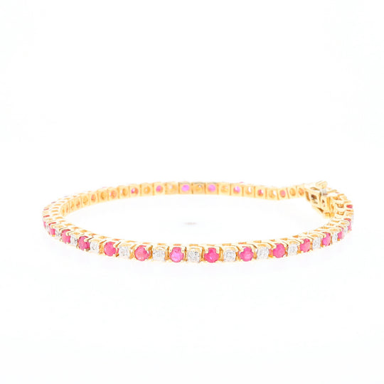 Ruby and Diamond Tennis Bracelet