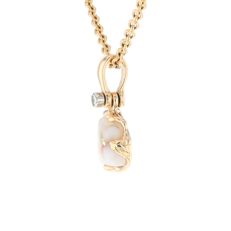 Gold Quartz Freeform Pendant (G2)